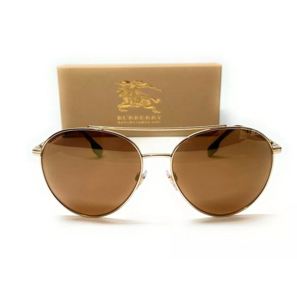 Burberry Women's Gold and Brown Sunglasses! - Picture 2 of 4